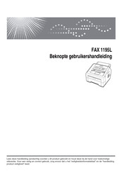 Ricoh FAX 1195L Beknopte Gebruikershandleiding