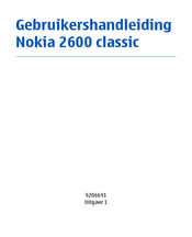 Nokia 2600 Gebruikershandleiding