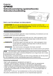 Hitachi CPWX8 Gebruiksaanwijzing