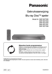 Panasonic DMP-BDT385 Gebruiksaanwijzing