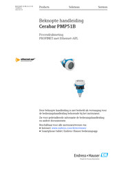 Endress+Hauser Cerabar PMP51B Beknopte Handleiding