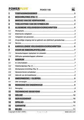 Powerplus POWX1195 Gebruiksaanwijzing