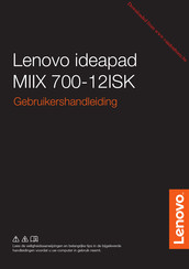 Lenovo ideapad MIIX 700-12ISK Gebruikershandleiding