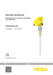 Vega VEGAPULS 65 Beknopte Handleiding