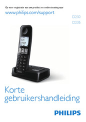 Philips D235 Korte Gebruikershandleiding