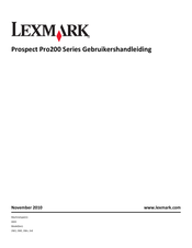 Lexmark Prospect Pro200 Series Gebruikershandleiding