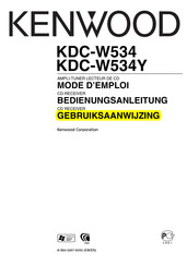 Kenwood KDC-W534Y Gebruiksaanwijzing