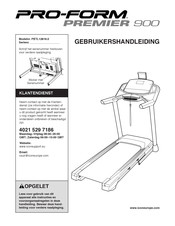 Pro-Form PREMIER 900 Gebruikershandleiding