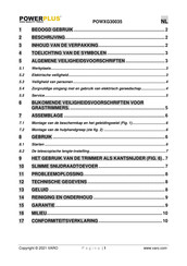 Powerplus POWXG30035 Gebruiksaanwijzing