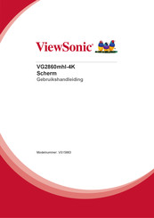 ViewSonic VG2860mhl-4K Gebruikershandleiding