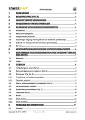 Powerplus POWX0026LI Gebruiksaanwijzing