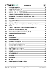 Powerplus POWP3030 Gebruiksaanwijzing