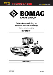 Bomag BW 213 D-4 Gebruiksaanwijzing En Onderhoudshandleiding