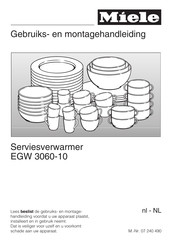 Miele EGW 3060-10 Gebruiks- En Montagehandleiding