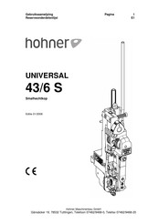 Hohner Universal 43/6 S Gebruiksaanwijzing