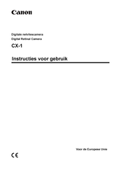 Canon CX-1 Instructies Voor Gebruik