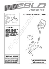 Weslo WLEVEX19920 Gebruiksaanwijzing