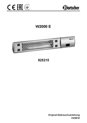 Bartscher 825215 Gebruiksaanwijzing