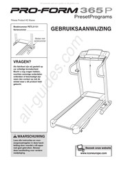 Pro-Form PETL31131 Gebruiksaanwijzing