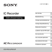 Sony ICD-PX312F Gebruiksaanwijzing