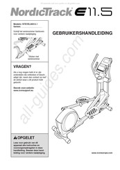 NordicTrack E 11.5 Gebruikershandleiding