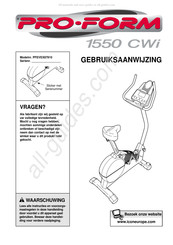 Pro-Form 1550 CWi Gebruiksaanwijzing