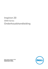 Dell Inspiron 20-3052 Onderhoudshandleiding