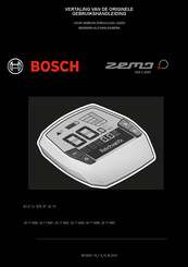 Bosch ZEMO ZE 10 Gebruikshandleiding