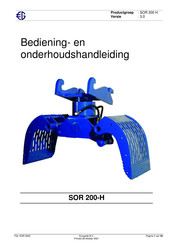 Eurograb SOR 35-H Bedienings- En Onderhoudshandleiding