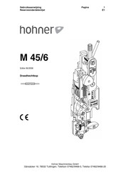 Hohner M 45/6 Gebruiksaanwijzing