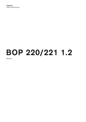 Gaggenau BOP 221 1.2 Gebruiksaanwijzing