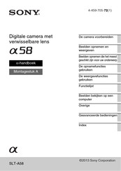 Sony SLT-A58 Handboek