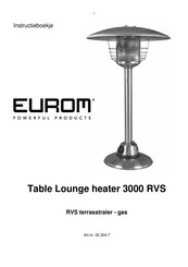 EUROM Table Lounge heater 3000 RVS Instructieboekje