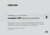 Orcon Compact-10P Handleiding Voor De Installateur