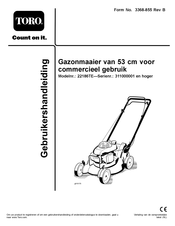 Toro 22186TE Gebruikershandleiding