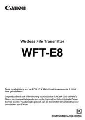 Canon WFT-E8 Handleiding