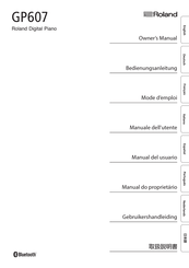 Roland GP607 Gebruikershandleiding