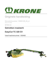 Krone EasyCut TC 320 CV Handleiding