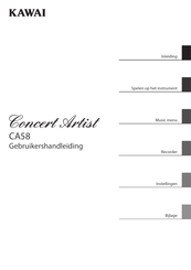 Kawai Concert Artist CA58 Gebruikershandleiding