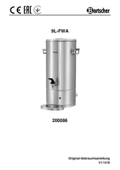 Bartscher 9L-FWA Originele Handleiding