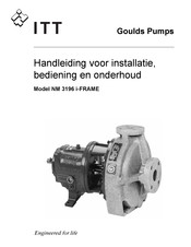 ITT Goulds Pumps NM 3196 i-FRAME Handleiding Voor Installatie, Bediening En Onderhoud