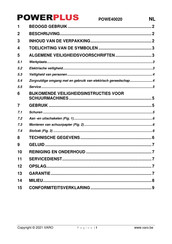 Powerplus POWE40020 Gebruiksaanwijzing