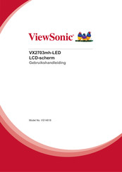 ViewSonic VX2703mh-LED Gebruikershandleiding