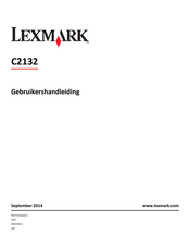 Lexmark C2132 Gebruikershandleiding