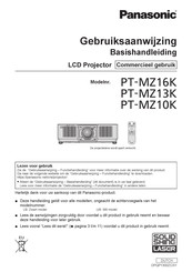 Panasonic PT-MZ13KL Gebruiksaanwijzing