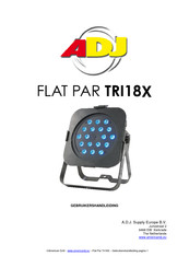 ADJ Flat Par TRI18X Gebruikershandleiding