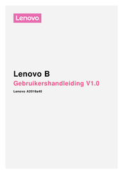 Lenovo B Gebruikershandleiding