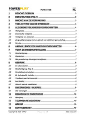 Powerplus POWX1196 Gebruiksaanwijzing