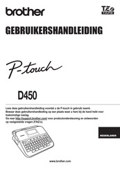 Brother P-touch D450VP Gebruikershandleiding