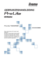 Iiyama ProLite T2233MSC-1 Gebruikershandleiding